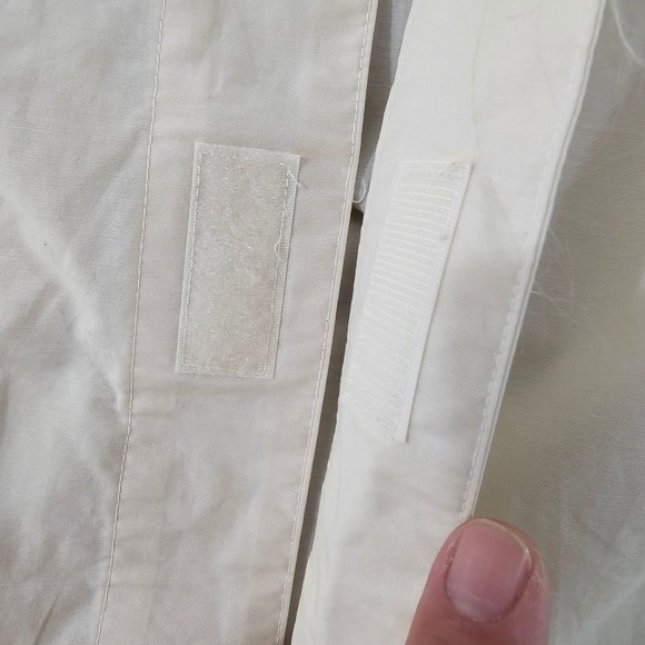 Arizona Jean Co Mens XL Hooded Field Jacket Cream Cotton Nylon Light Parka Coat - Picture 10 of 14